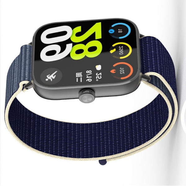 Redmi Watch 5/4 Flettet Nylonrem Blå + hvid