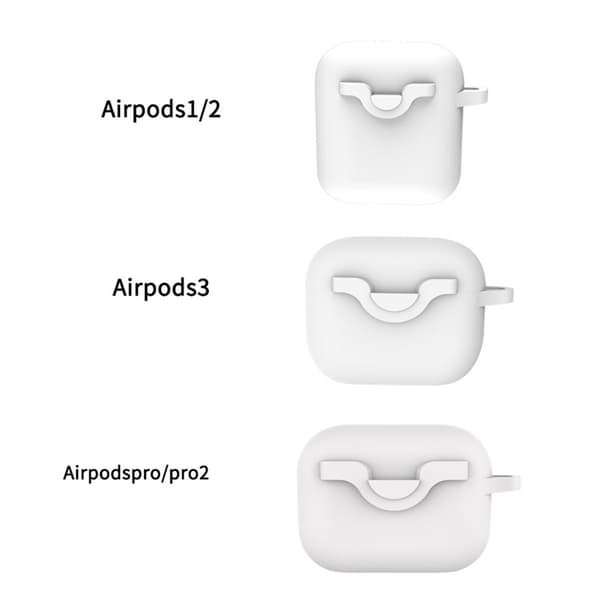 Bluetooth-øreproppebeskyttelse kompatibel med AirPods 3 - Stødabsorberende silikonedæksel med clips og vaskbar overflade