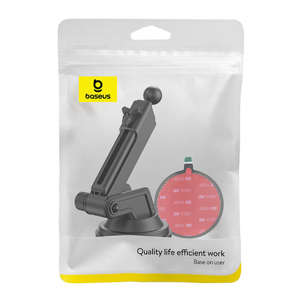 Base til bilholder Baseus Milky Way Pro Series med sugekop (sort)