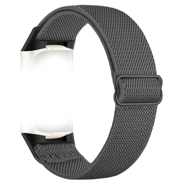 Slitstarkt Nylonarmband för Fitbit Charge 5/6 - Aktivitetsarmband Mörkgrå