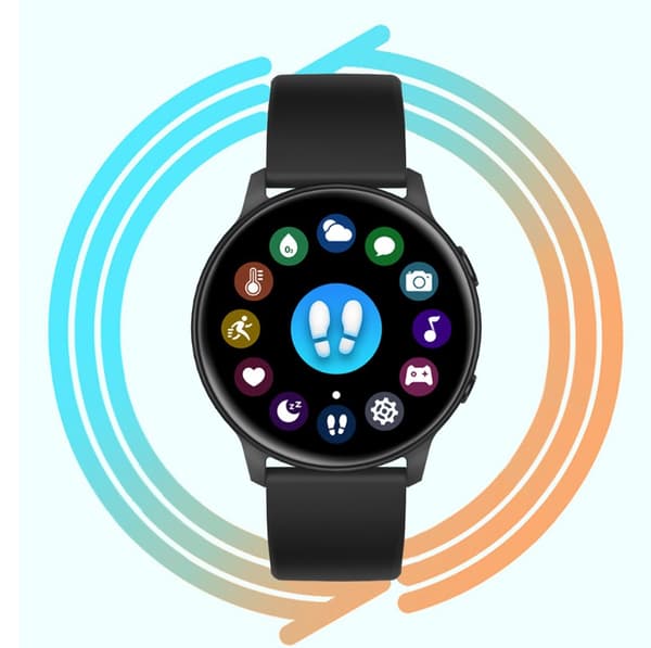 Elegant MX1 Smartwatch: Bluetooth-opkald og fitnesstracking Black Black