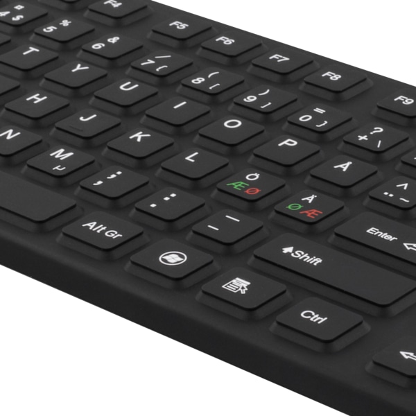 Rubberized keyboard silicone IP68 full size 105 keys black
