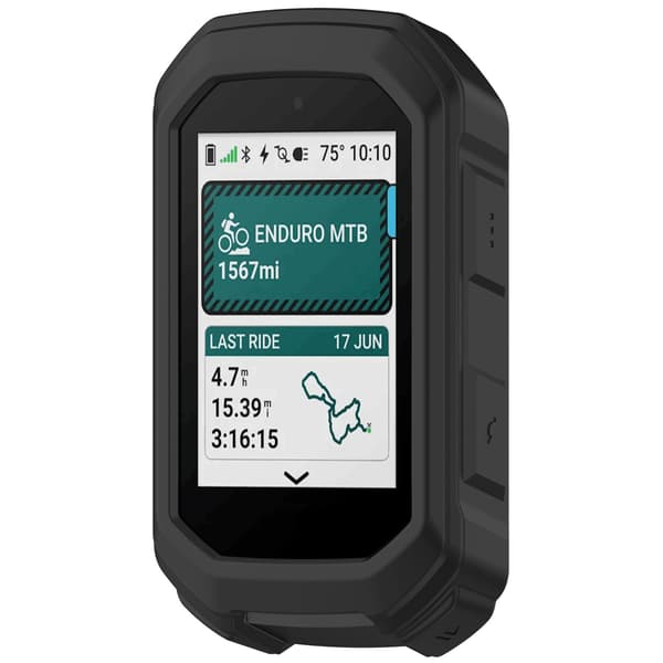 Silikonebeskyttelsesetui til Garmin Edge MTB - Optimal beskyttelse til din cykelcomputer Black Black