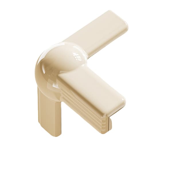 Polstrede hjørnebeskyttere - Beige T-form (4-pak)