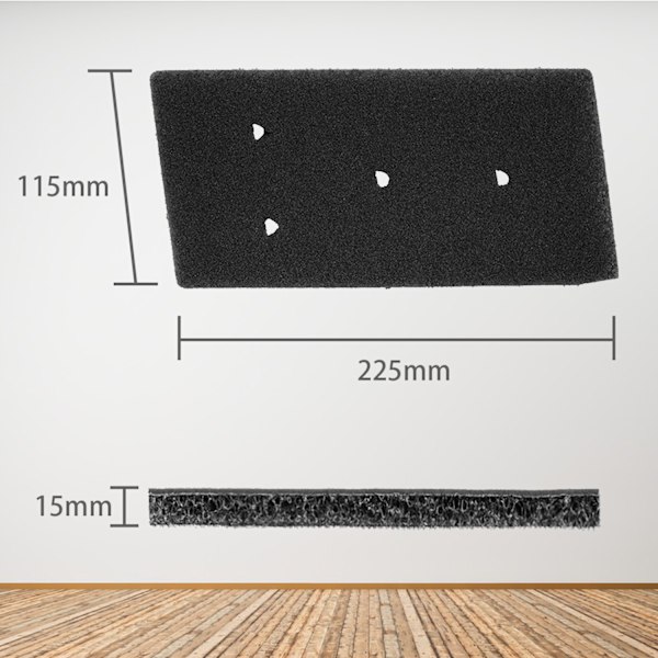 INF Filter til tørretumbler 4-pak Whirlpool 481010716911 Sort