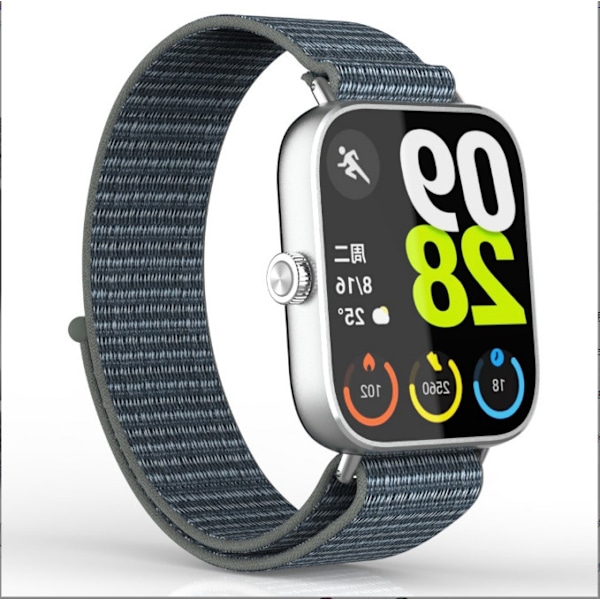 Redmi Watch 5/4 Flettet Nylonrem Grå