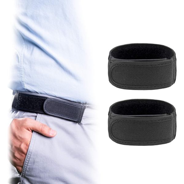 Herre Casual Webbing Bælte - Let at bruge, komfortabel pasform Sort S