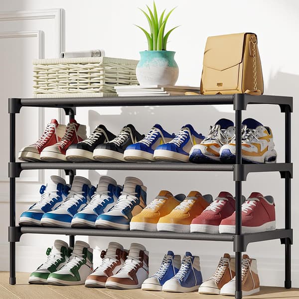 Stilfuld metalskoskab Black Black