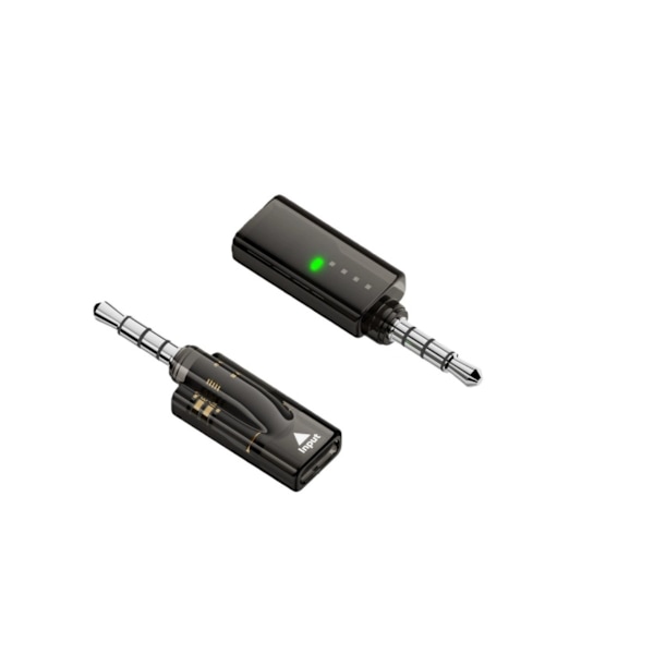 3,5 mm han til USB-C hun lydadapter med indbygget DAC dekoder 16bit/48KHz 40mW output, sort