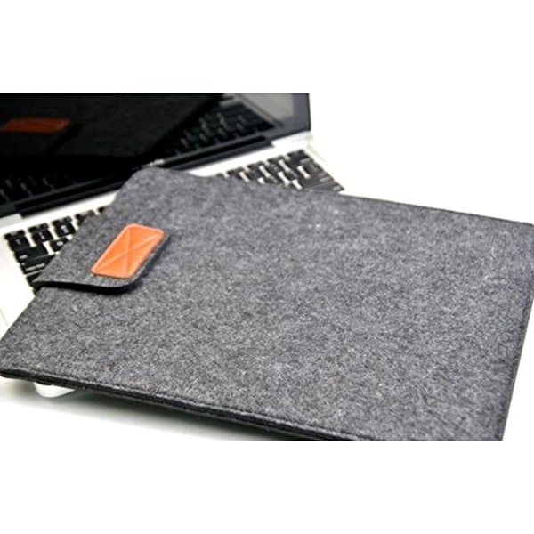 Laptopfodral 13 tum till Macbook Air / Pro 13 Ullfilt grå Grå Grå