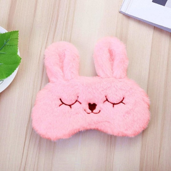 ögonmask sova / Sovmask i söt kanindesign Rosa