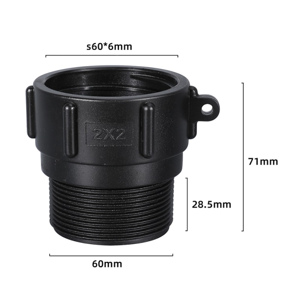 Vandhaneadapter til IBC tank 2 tommer
