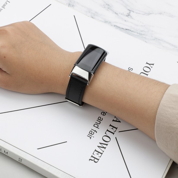 INF Läderarmband Fitbit Charge 5 armband läder Svart