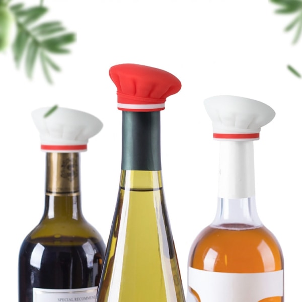 2-pack silikon vinflaska proppar, kock Hat Design