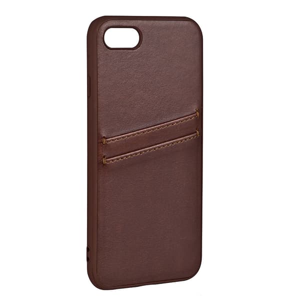 Back cover PU 2 card iPhone 7 / 8 / SE Brown