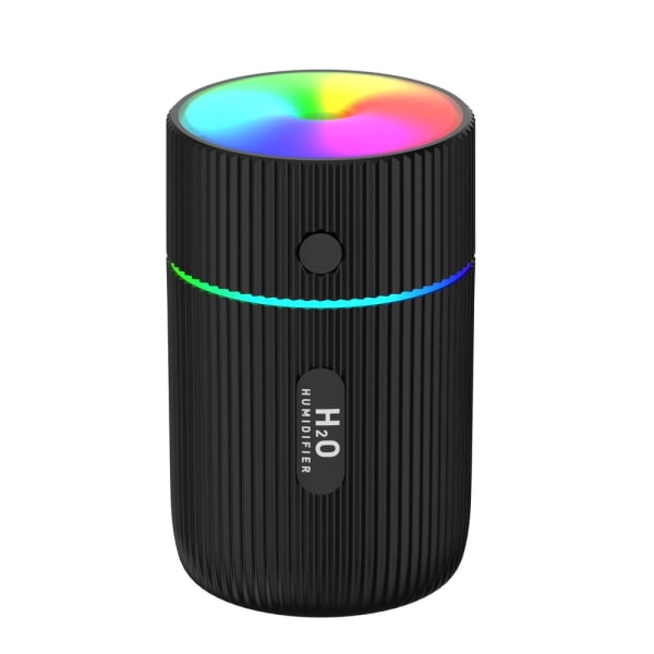 Kostutin värikkäällä LED-lampulla musta musta
