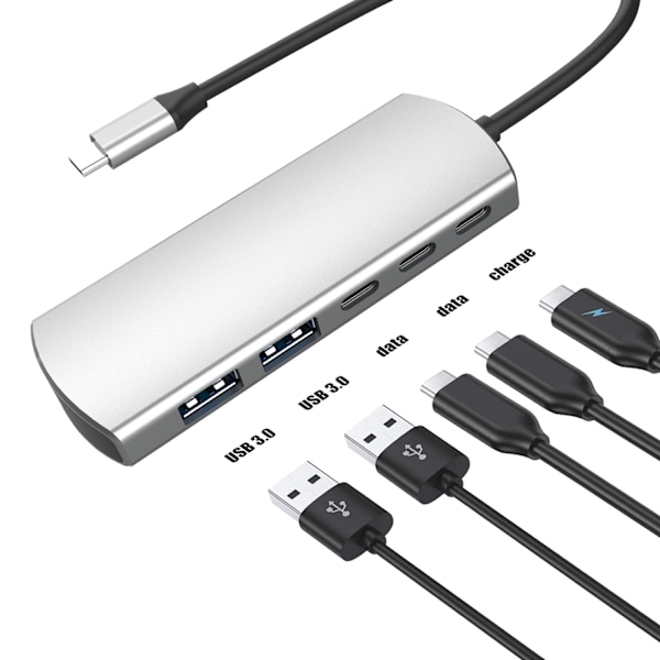 5-in-1 Type-C -keskitinsovitin USB-C PD:llä