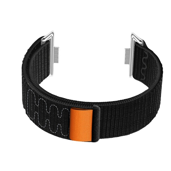 Stilfuld nylon loop sportsrem til Huawei Watch Fit 4/3 Sort