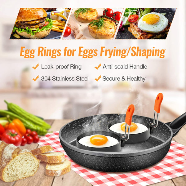INF Äggring / omelettform 4-pack rostfritt stål/silikon
