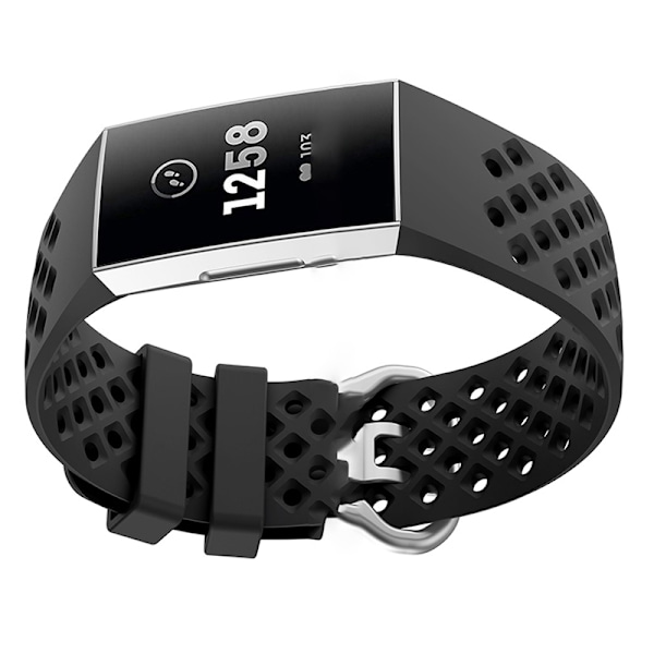 Sort Lille Silikone Urrem til Fitbit Charge 3