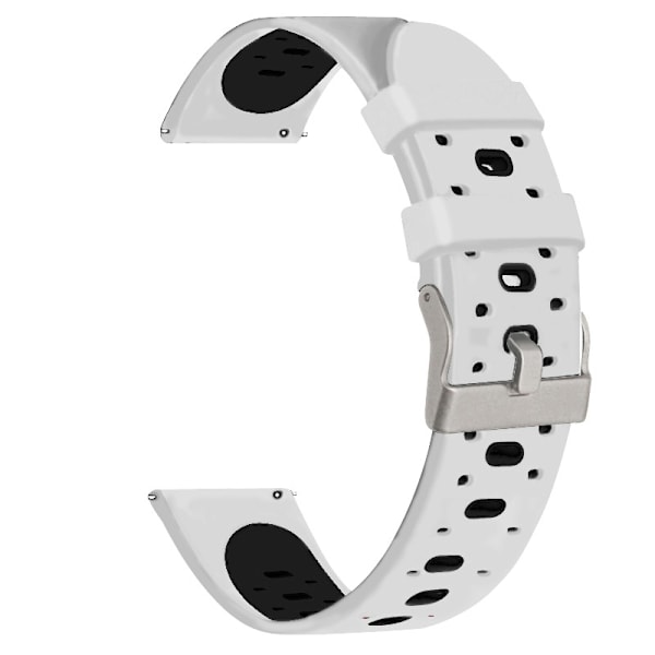 Silikone urrem til Garmin Venu 2 Plus & Garmin 245, Samsung Galaxy, Huawei Watch Sort + Hvid