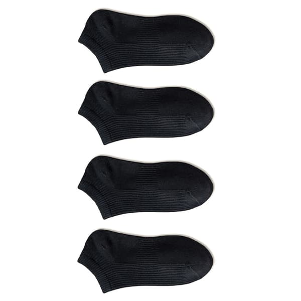 Osynliga ankelstrumpor i bomull, 4 par Black Black