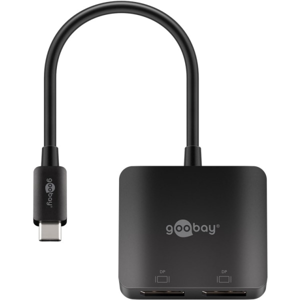 USB-C™-adapter till 2x DisplayPort™ Svart