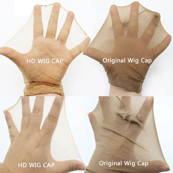 Elastiskt peruknät för peruktillverkning, HD Lace Wig Cap Ljusbrun