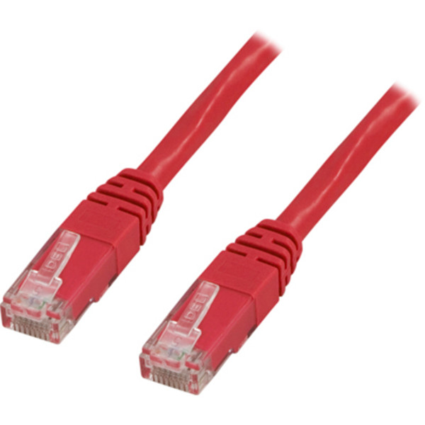 U/UTP Cat6 patch cable, crossover, 2m, red