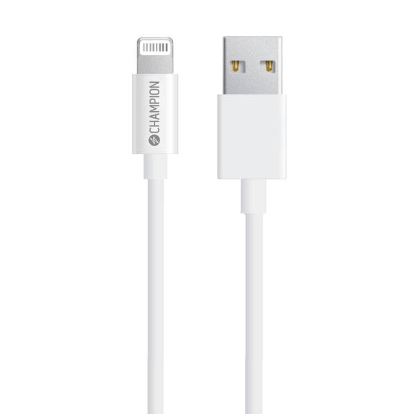 Champion USB-A till Lightning Kabel 2m Vit