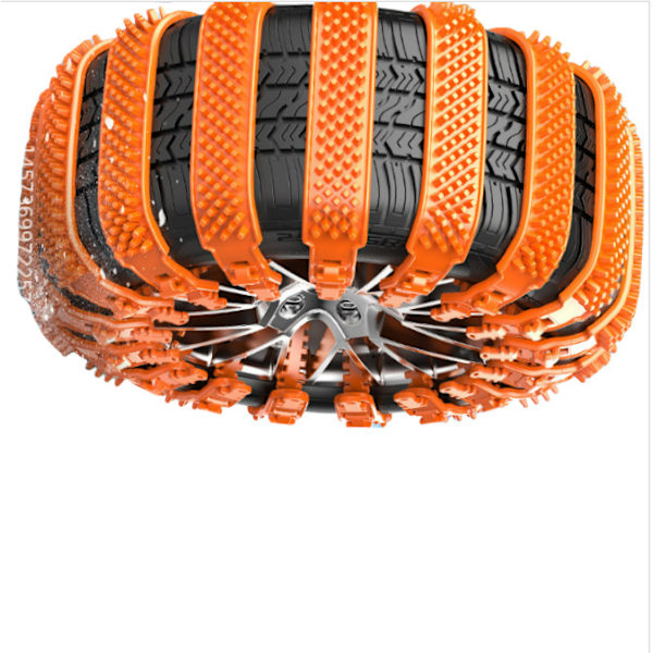 10-pack universella snökedjor för bilar Orange