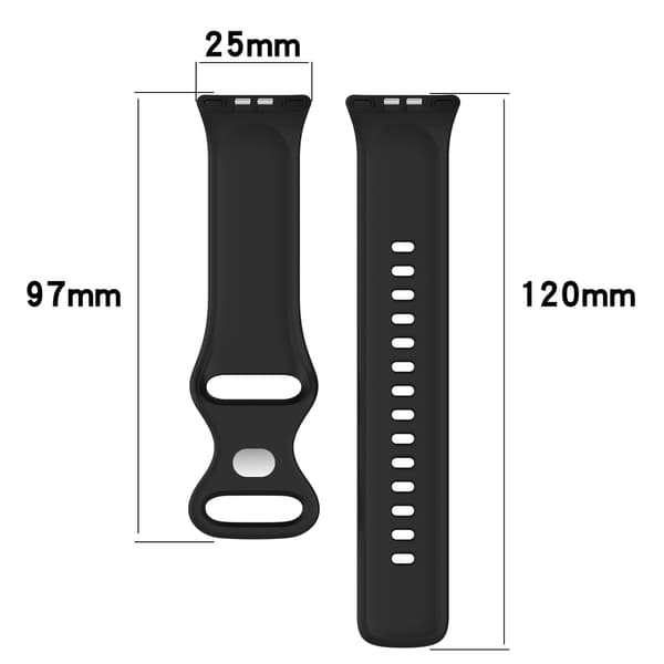 Silikoniranneke Honor Choice ROSSINI 2i -kelloon Black Black