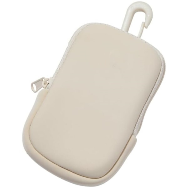 Zipper Pouch med fjäderkrok, necessär arrangör Vit