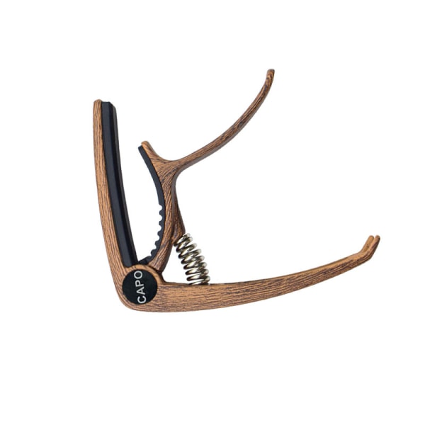 Zinc Alloy Guitar Capo för akustiska gitarrer Mörk träfärg