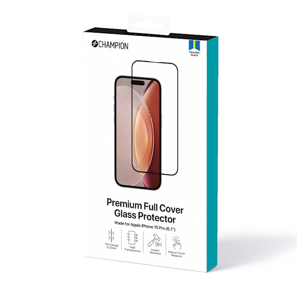 Skärmskydd iPhone 15 Pro Svart