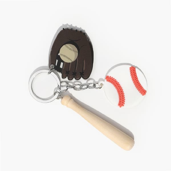 Akryl Baseball Nøglering Sæt - Stilfuldt Bil- & Nøgle Tilbehør Model 3