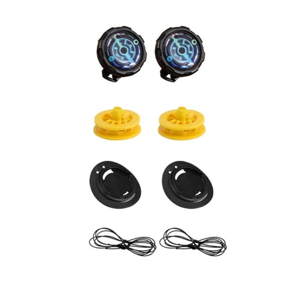 Automatic Rotating Shoelace Buckle 2 - 4-Piece Set | Quick Lock No-Tie Shoelace System Black Black