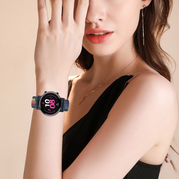 Klockarmband silikon Blå 20 mm Samsung Galaxy Watch 4 40mm 44mm/ Blå 20 mm