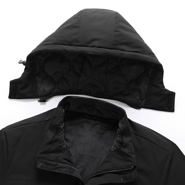 Musta lämmitetty takki - Dual Control 9 vyöhykettä 4XL