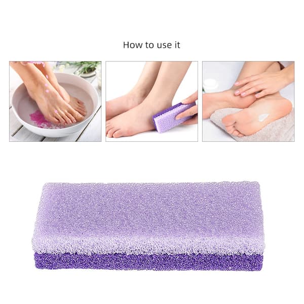 Dobbeltsidet blå pimpsten til fødder Purple Purple