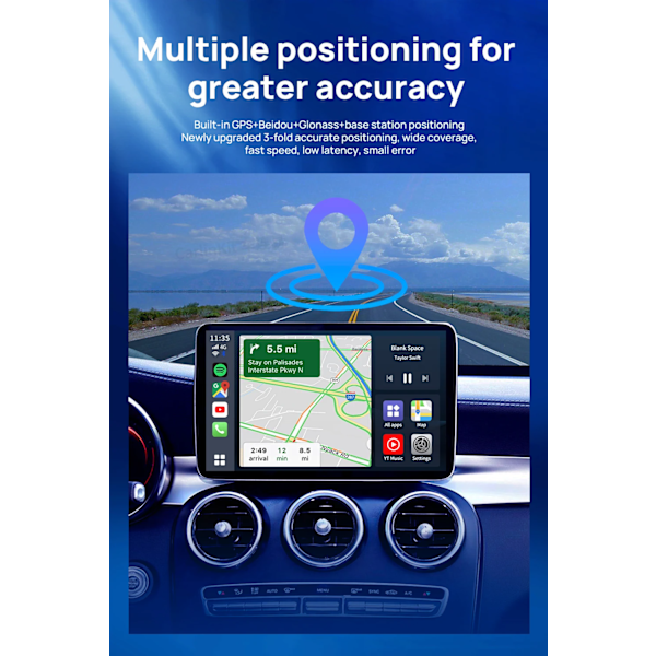 Langaton CarPlay- ja Android Auto -sovitin langalliseen CarPlayhin