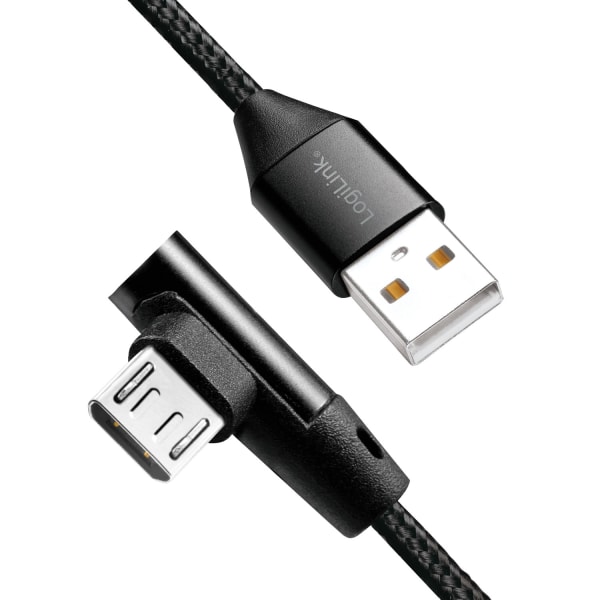 LogiLink Vinklad MicroUSB-kabel USB 2.0 1m