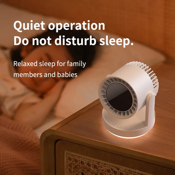ZK06 Desktop Circulating Fan med natlys White White