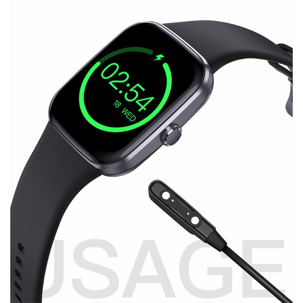 IP67 Vattentät 1,96" HD Touch Screen Smart Watch Svart
