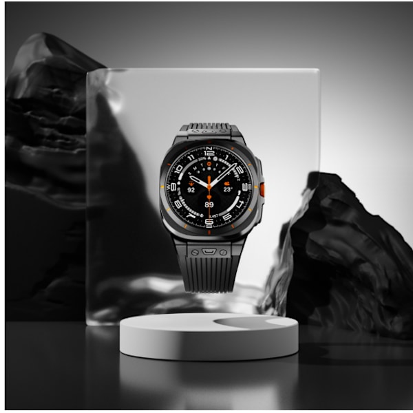 Premium silikonerem til Samsung Galaxy Watch 7 47mm Ultra Sort