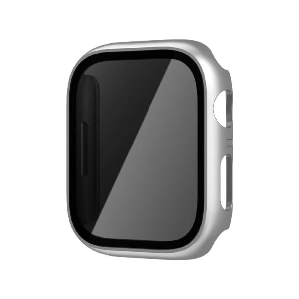 Sekretessfodral med skärmskydd i härdat glas för Apple Watch 9 Silver 40 mm