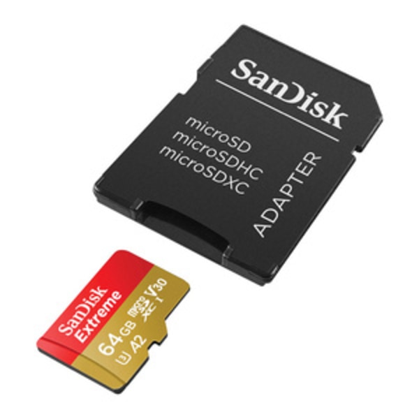 Minneskort SANDISK EXTREME microSDXC 64 GB 170/80 MB/s UHS-I U3 (SDSQXAH-064G-GN6MA)