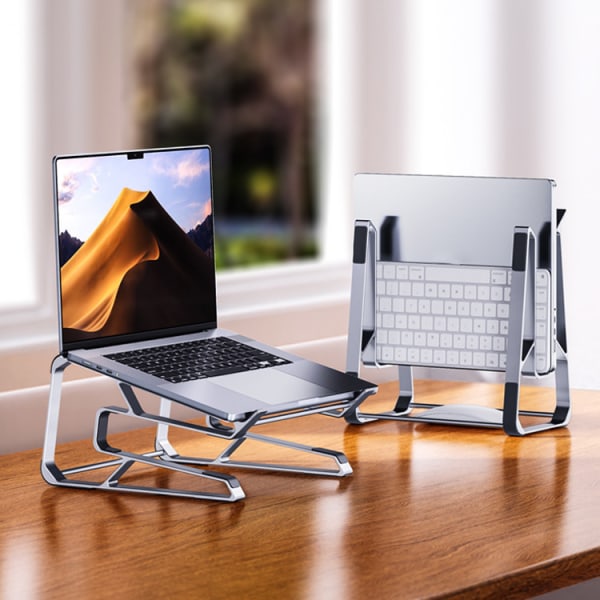 Laptopstativ bärbar datorhållare surfplattahållare för 14-17,3-t Silver