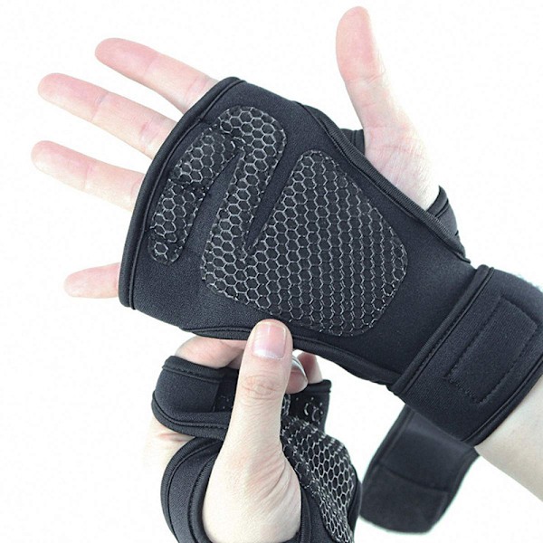 Sport Half Finger Gloves - mustat L