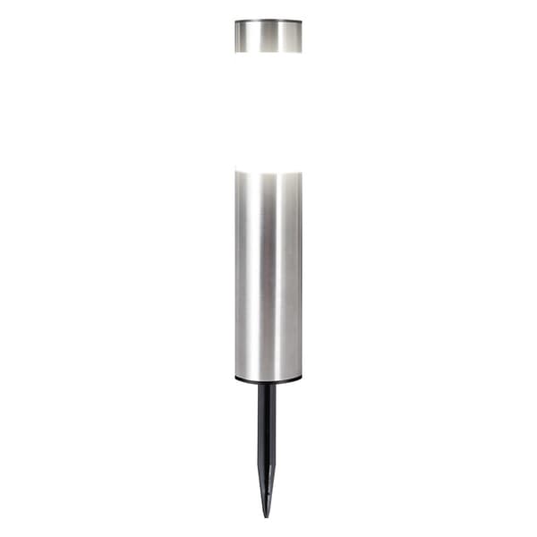 Cylindrisk Gräsmatta Lampa (Silver) - 2-pack White White